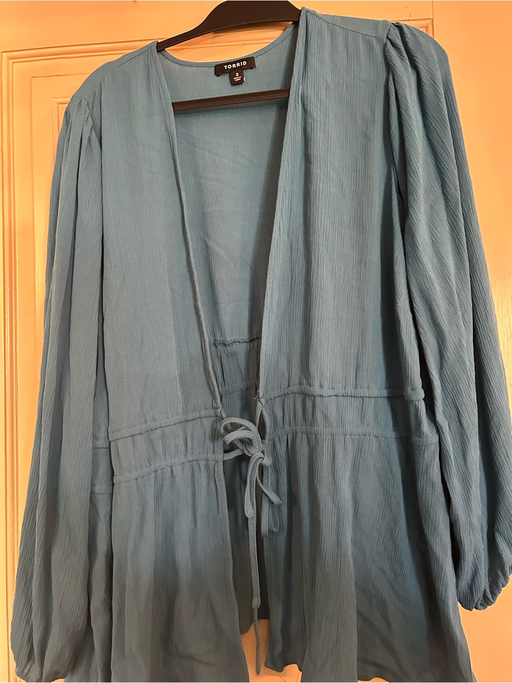 torrid teal kimono open-front top